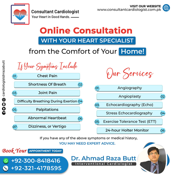 Cover photo of Dr Ahmad Raza Butt / Cardiologist